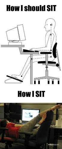 postura scorretta su sedia