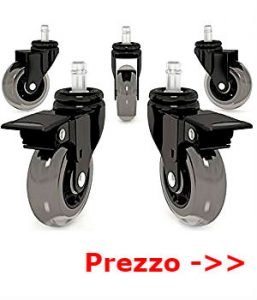 PChero Ruote Sedia Ufficio Solo Per 1KEA, 5 Pezzi Ruote Per Sedia - Foto 4